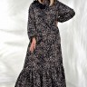 16-9562 Нарядное платье с поясом и брошью DARKWIN шелк
