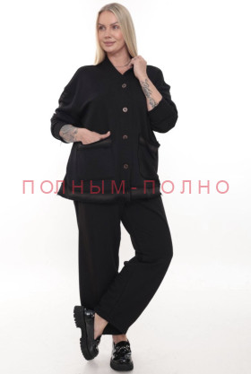 13-8638 Костюм черный DIVAS теплый трикотаж толстовка