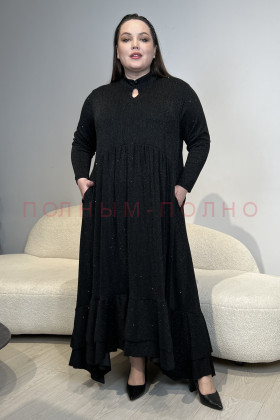 13-9315A Платье с люриксом и с воланами  DARKWIN