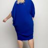 23-9274  Платье ярко-синее нарядное VERDA вискоза-холодок 