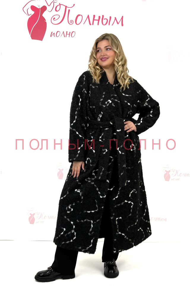 13-8631 Пальто с поясом DARKWIN плотная полушерсть