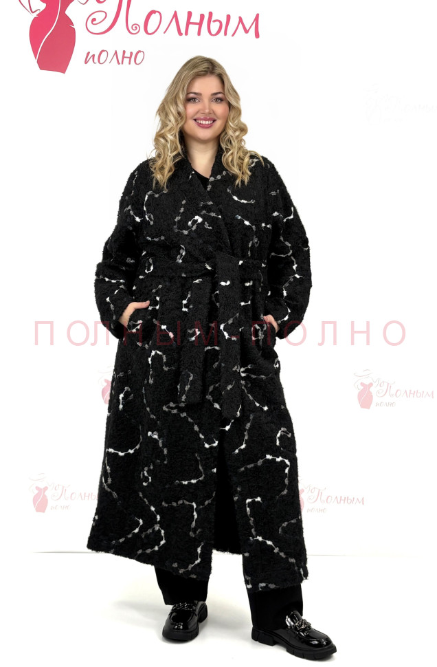 13-8631 Пальто с поясом DARKWIN плотная полушерсть
