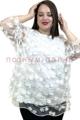 13-9687 Блуза ажурная с топом DARKWIN