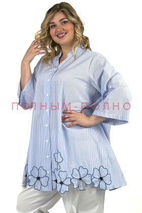13-8892 Туника рубашка с аппликациями и стразами DARKWIN