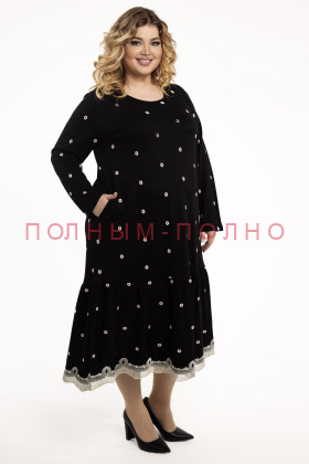 14-9657 Платье с вышивкой трикотаж DARKWIN