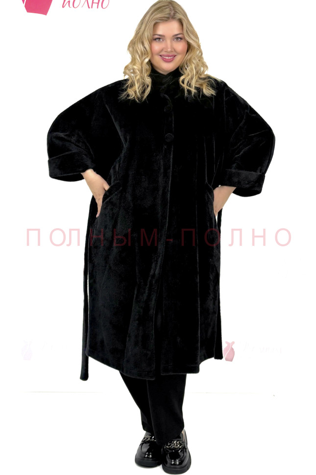 13-8493A Пальто с поясом на подкладке DARKWIN межсезон