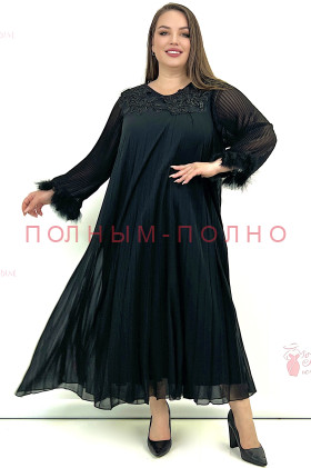 13-9276 Платье CN-G шифон плисе с вышивкой