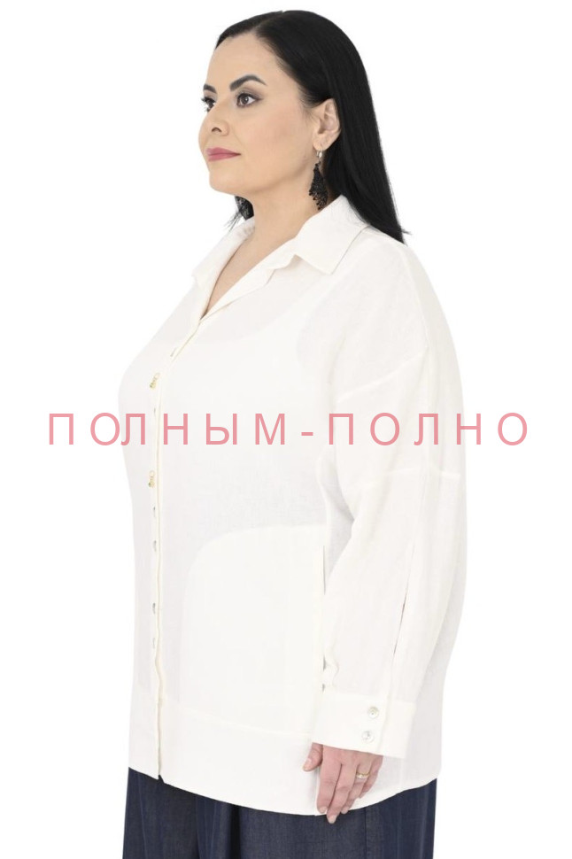 13-8904C Рубашка с вышивкой на спине DARKWIN лен