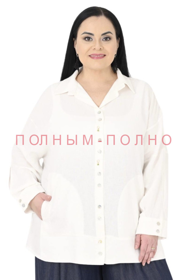 13-8904C Рубашка с вышивкой на спине DARKWIN лен