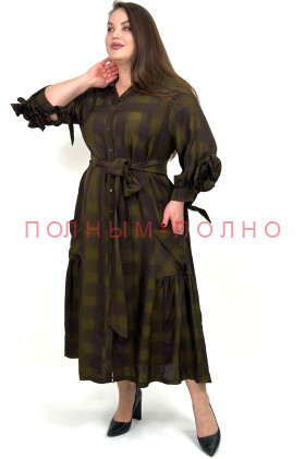 13-9086 Платье в клетку DARKWIN атлас вискоза 