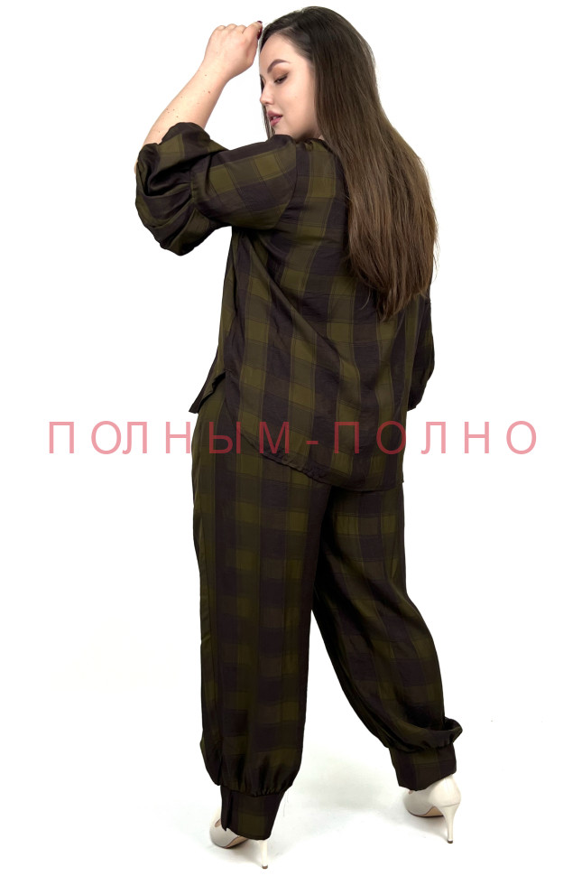 13-9084 Костюм брючный DARKWIN тонкий атлас вискоза