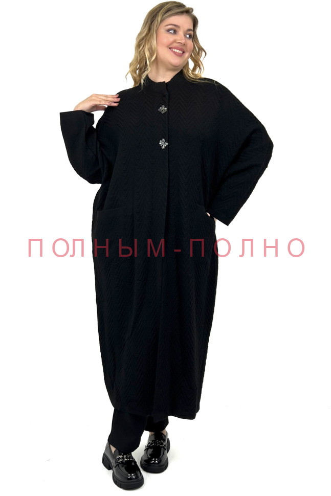 13-8709 Пальто-кардиган плотная ажурная вязка DARKWIN полушерсть
