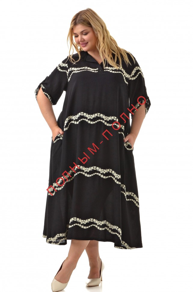 16-8889 Платье с вышивкой DARKWIN штапель 