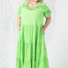 19-9335 Платье очень легкое с вышивкой ромашки штапель с шелком DARKWIN