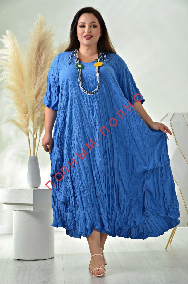 16-9898B Платье легкое широко свободное с украшением DARKWIN