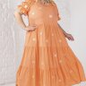 19-9335A  Платье очень легкое с вышивкой ромашки штапель с шелком DARKWIN