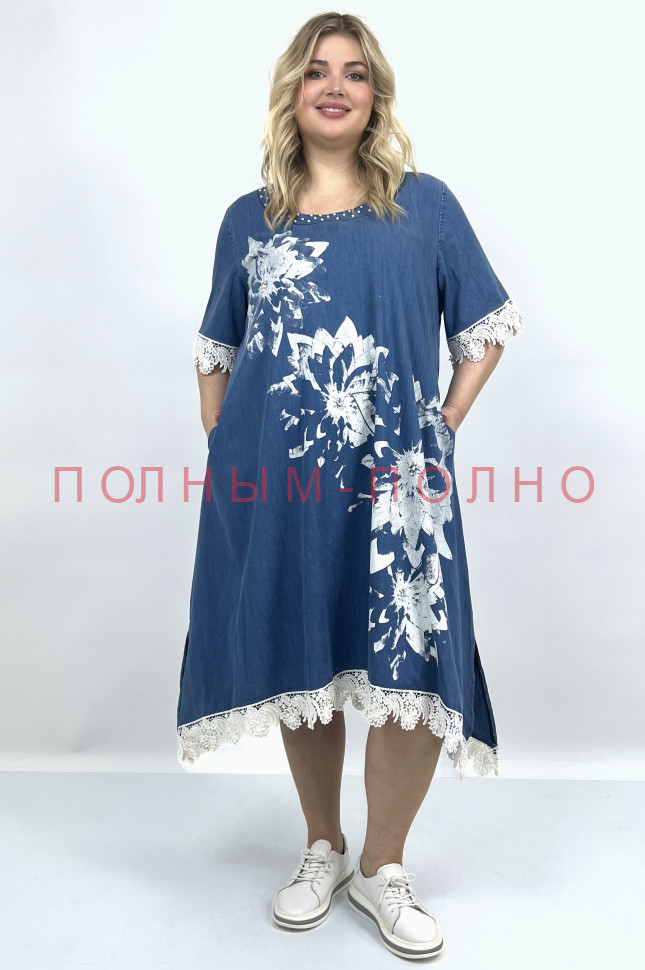 13-9034 Платье джинса POMPADUR