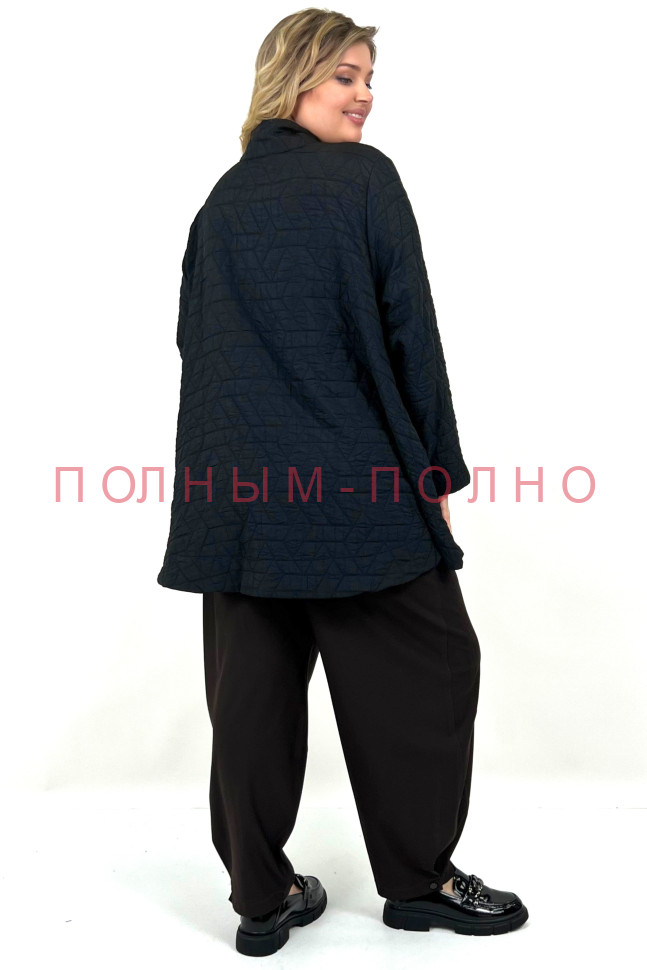 13-8704 Курточка стежка черная DARKWIN модель трапеция