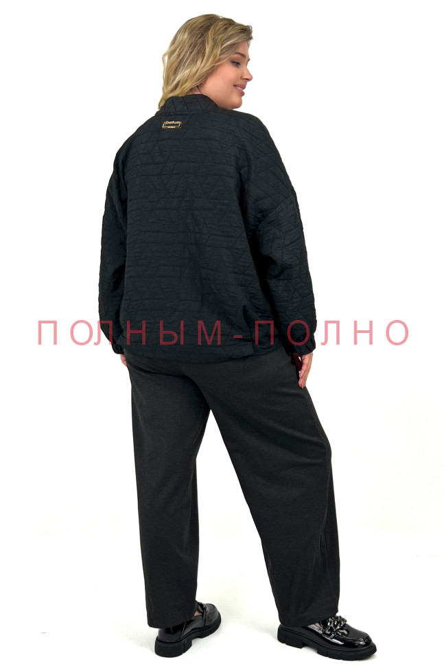 13-8702 Курточка с подкладкой на молнии стежка черная DARKWIN 