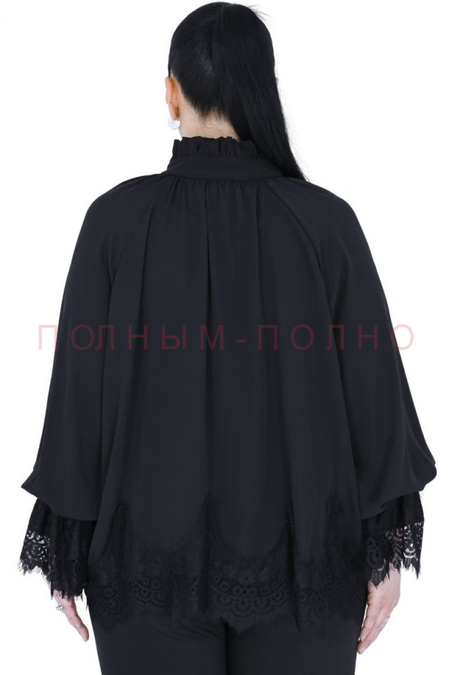 13-8507 Блуза нарядная DARKWIN шелк с кружевом