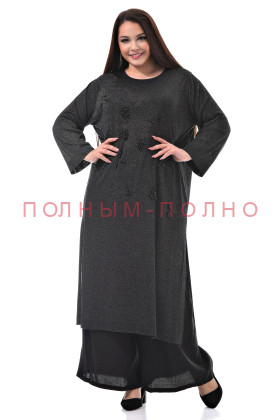 13-8658 Комплект-длинная туника вискоза вязка и широки брючки DARKWIN