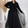 17-4054 Платье длинное нарядное DARKWIN вискоза рубчик и сеточка