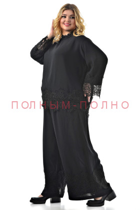 13-9529 Костюм нарядный с кружевом на рукавах и на брюкаж DARKWIN