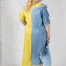 19-9340A  Платье легкое с сумочкой хлопок и джинса тонкая DARKWIN