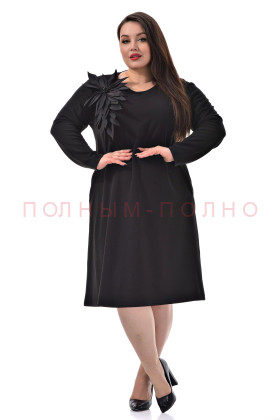 14-9608 Платье с украшением на спине и брошью DARKWIN вискоза