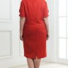 25-9545 Платье классика GEMKO лен плотный съемное украшение