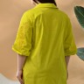 17-3518B Рубашка-туника с вышивкой на рукавах DARKWIN хлопок-стрейч