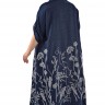 16-1608 Платье на пуговицах с вышивкой по низу DARKWIN ткань тенсель