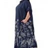 16-1608 Платье на пуговицах с вышивкой по низу DARKWIN ткань тенсель