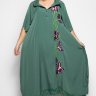 24-8242 Платье CADRELLI  с воротничком и шарфиком вышивка-ирисы