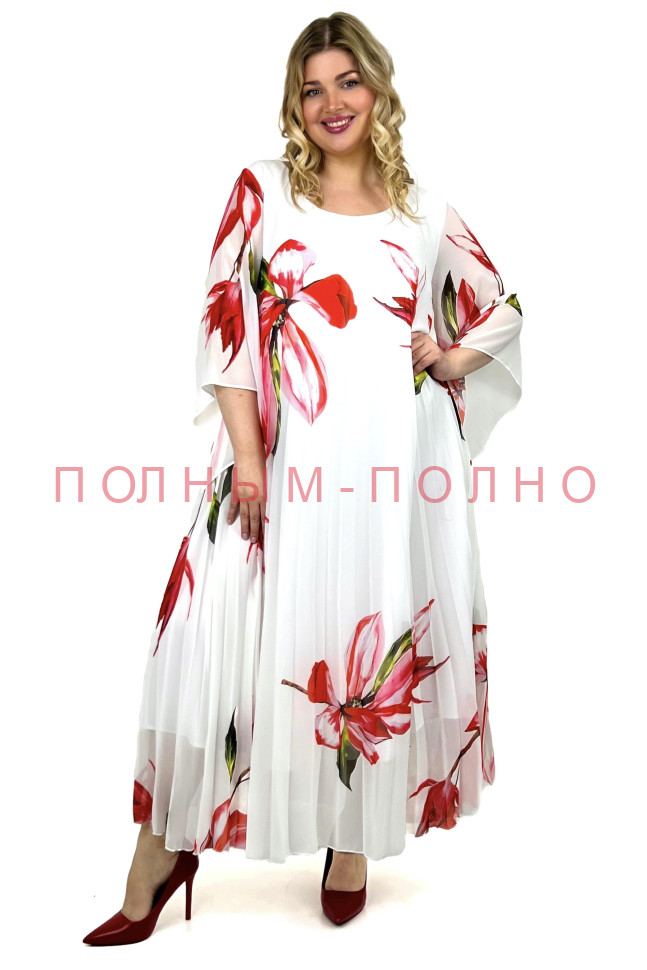 13-8846 Платье нарядное гофре CN-G шифон 