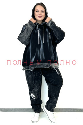 13-9612 Костюм джинса и хлопок трикотаж POMPADUR