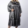 21-9190 Платье расклешенное нарядное DARKWIN тонкая ткань с блеском
