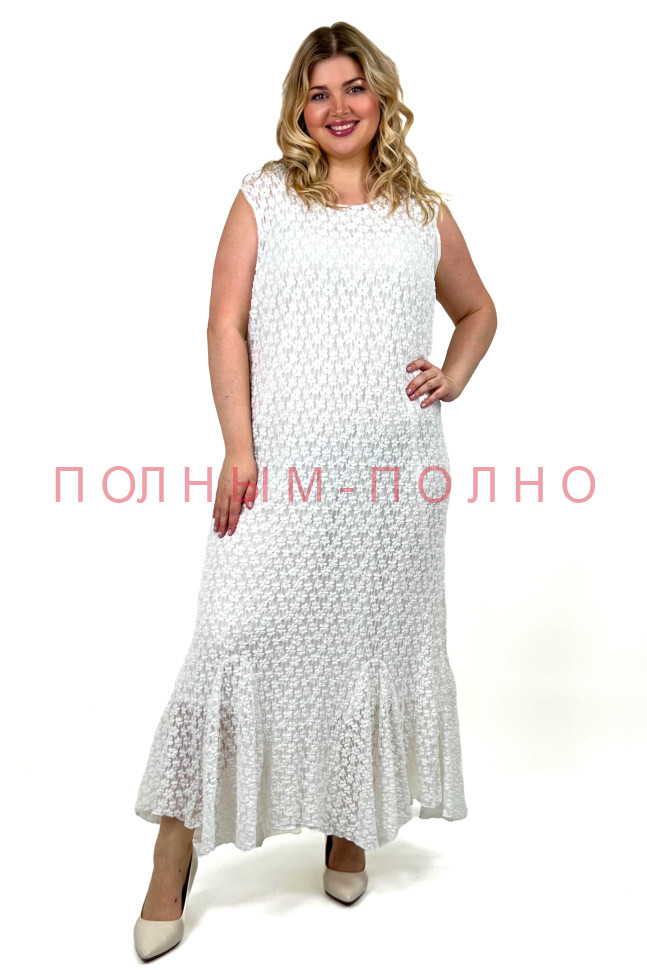 13-8837 Комплект-платье стрейч ажур и кофточка батист DARKWIN