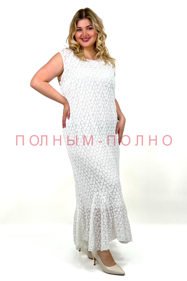 13-8837 Комплект-платье стрейч ажур и кофточка батист DARKWIN