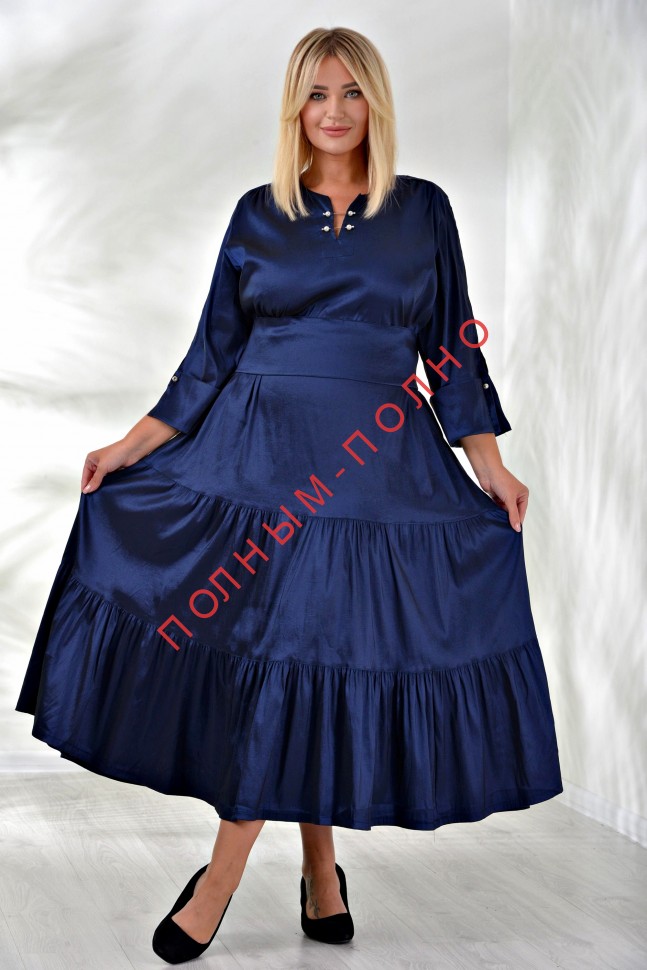 16-9016 Платье нарядное с поясом DARKWIN вискоза атлас