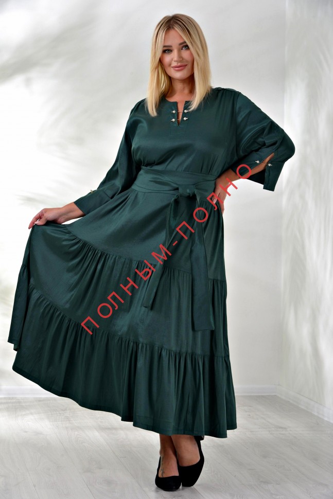 16-9016A Платье нарядное с поясом DARKWIN вискоза атлас