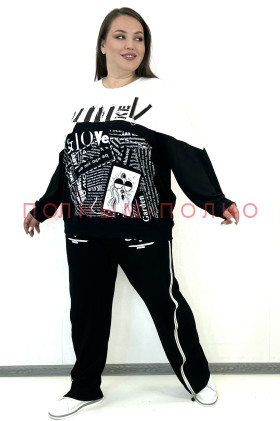 13-9602 Костюм трикотаж POMPADUR брючки с молниями